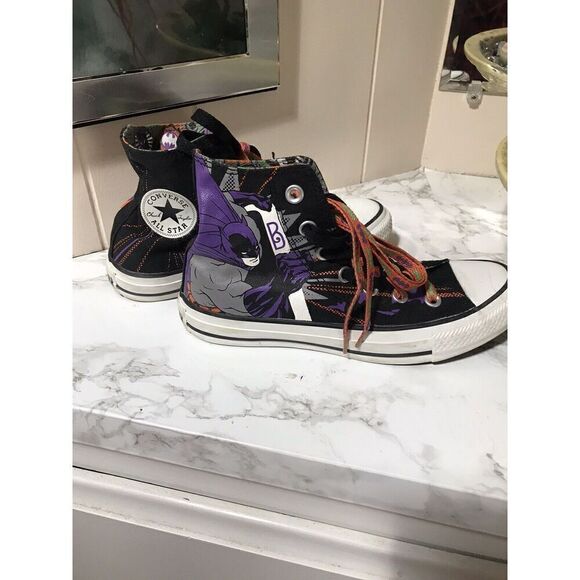 Converse All Star Sneakers Shoes DC Comics Batman & Joker Unisex W 5.5 M 3.5 - Picture 1 of 12